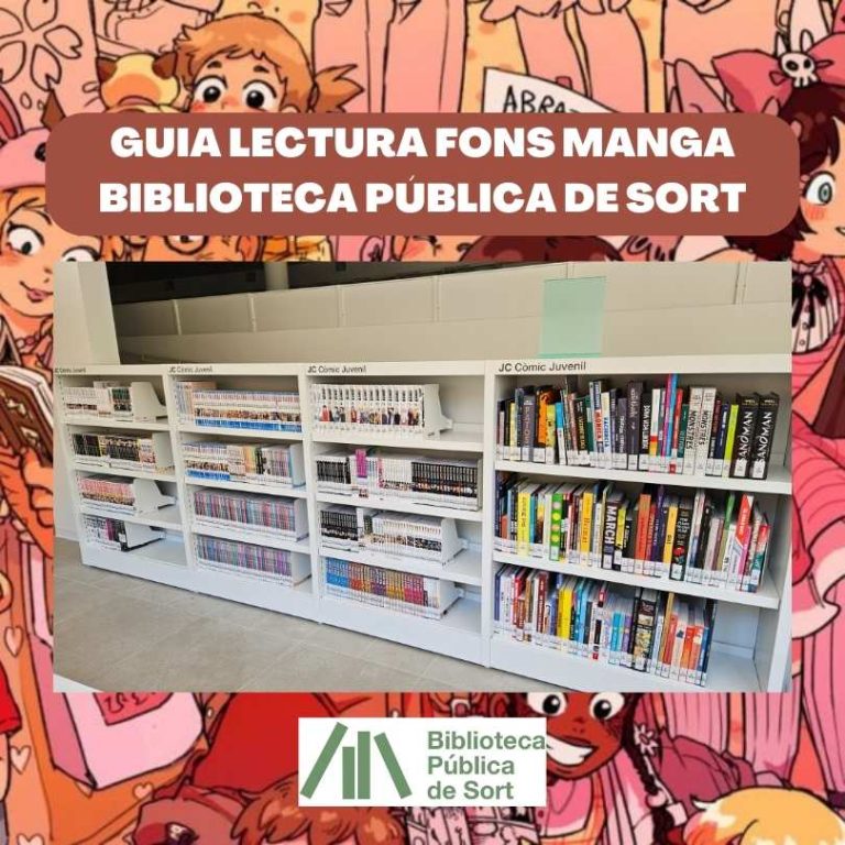 portada catàleg manga amb imatge del fons de comic de la biblioteca